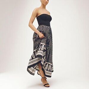 J. Crew Strapless mixy dress in block print Size XS